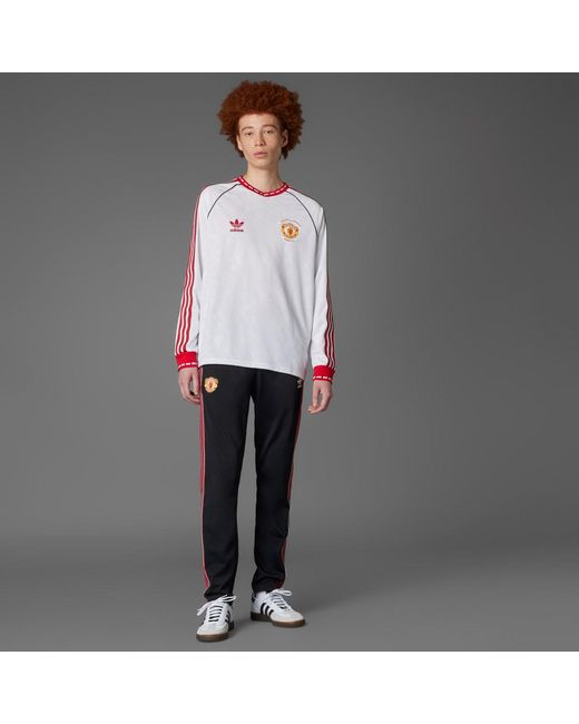 Adidas Blue Manchester United '91 Track Pants for men