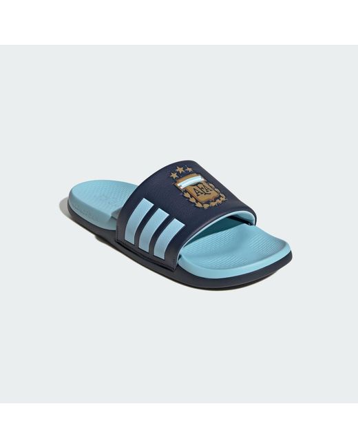 Adidas Blue Adilette Comfort 2.0 Argentina Slides