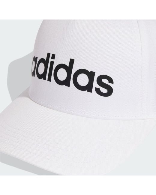 Adidas White Linear Baseball Cap