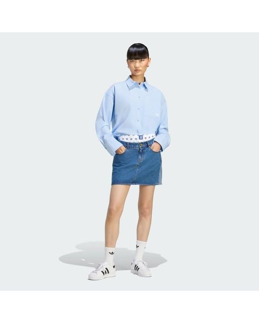 Adidas Blue Striped Shirt