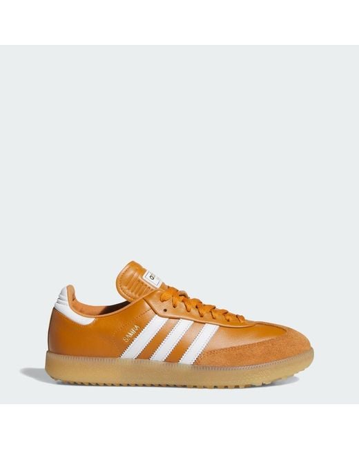 Adidas Brown Samba Spikeless Golf Shoes