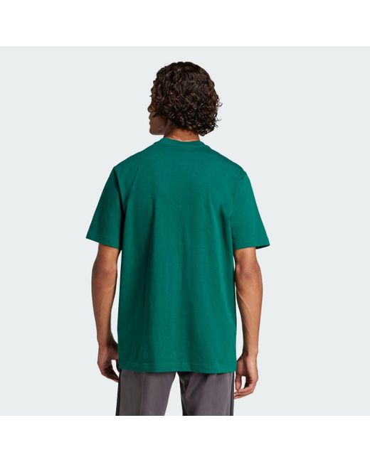 Adidas Green Essentials Small Logo Single Jersey T-Shirt for men