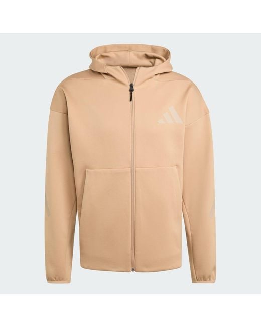 Adidas Natural Z.N.E. Full-Zip Hooded Track Jacket for men