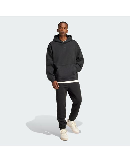 Adidas Black Premium Essentials Hoodie for men