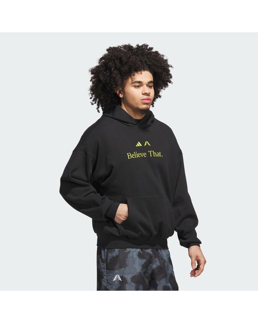 Adidas Black Anthony Edwards Believe That Hoodie for men