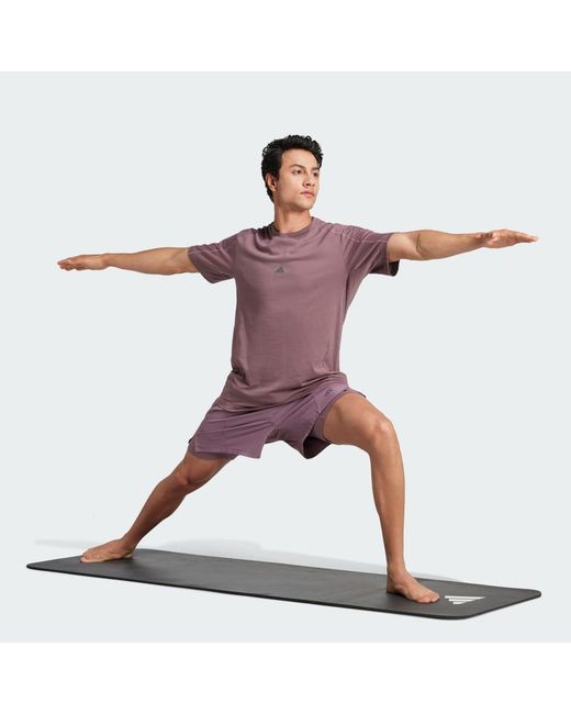 Adidas Purple Yoga Tee for men
