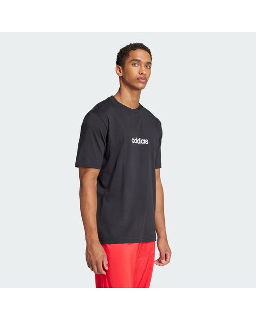 Adidas Gray Essentials Linear Single Jersey Tee for men