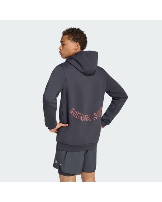 Adidas Blue Bmw Berlin Marathon 2026 Hoodie for men