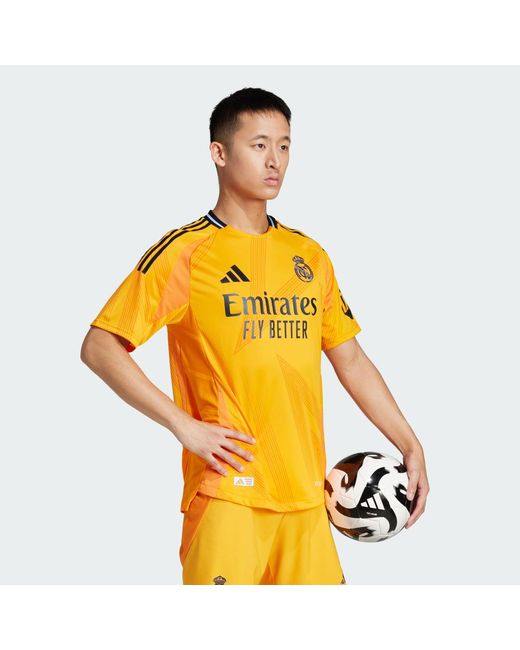 Adidas Orange Real Madrid 24/25 Away Authentic Jersey for men