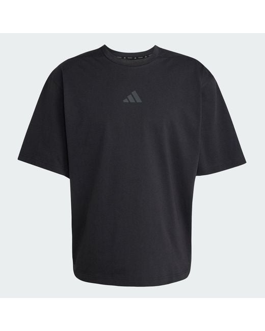 Adidas Gray Primelift Workout Oversize Tee for men