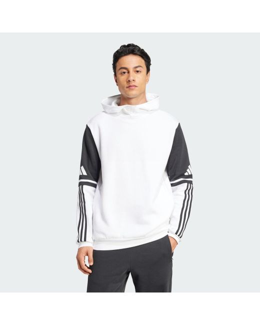 Adidas White Squadra 25 Sweat Hoodie for men