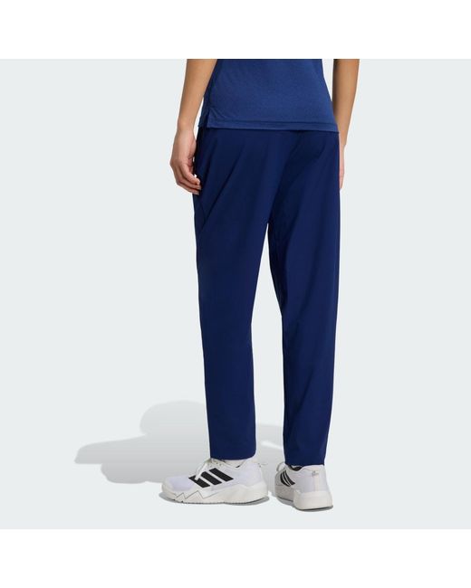 Adidas Blue Workout Essentials Woven Joggers