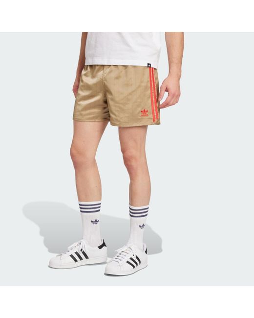 Adidas Natural David Beckham Originals 3-Stripes Shorts for men