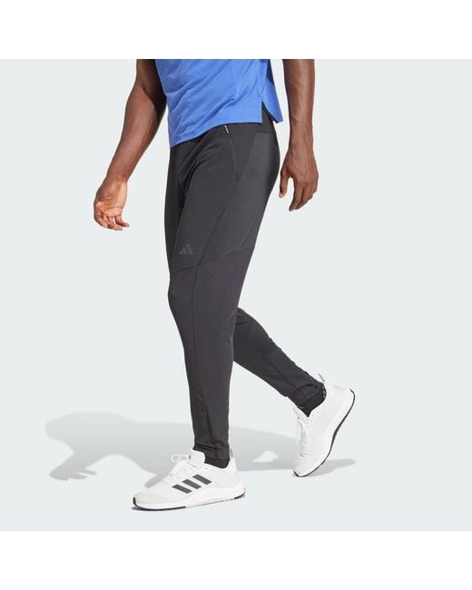 Adidas Black Designed For Training Hybrid Pants for men