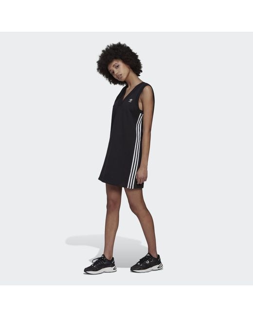 adidas Adicolor Classics Vest Dress in Black | Lyst UK