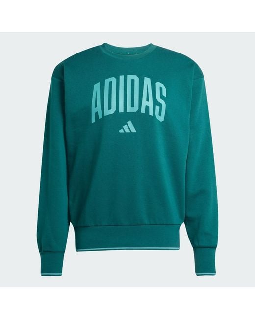 Adidas Green Collegiate Sweat for men