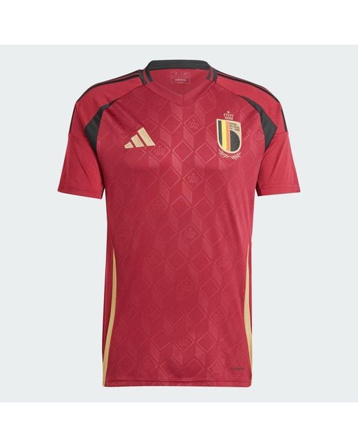Adidas Red Belgium 24 Home Jersey for men