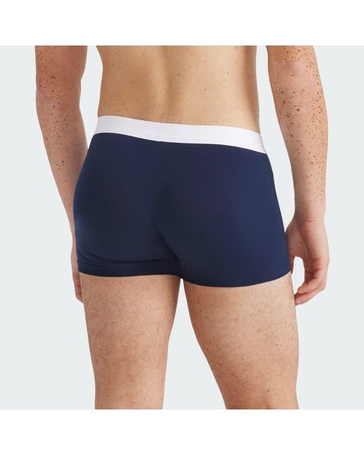 Adidas Blue Comfort Flex Cotton Body Lines Trunk 2Pk Underwear for men