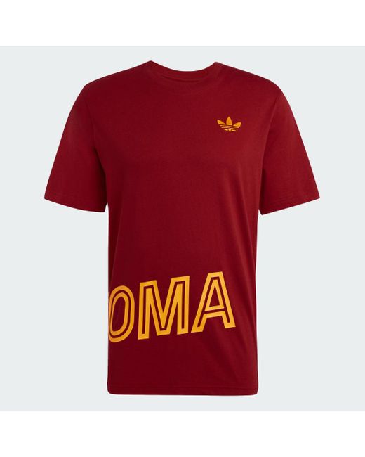 T-Shirt Graphic As Roma di Adidas in Red da Uomo