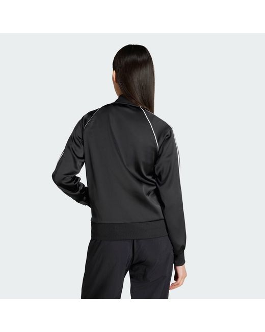 Adidas Black Sst Adicolor Satin Track Top