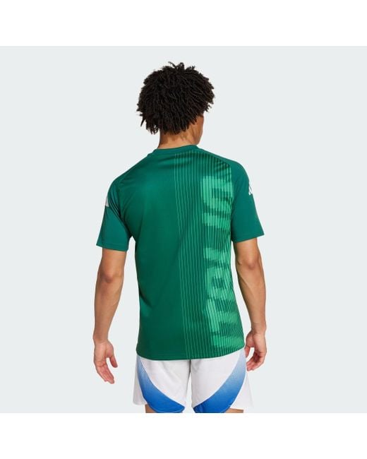 Adidas Green Italy Pre-Match Jersey for men