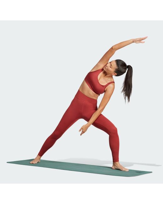 Leggings All Me Essentials Full-Length di Adidas Originals in Red