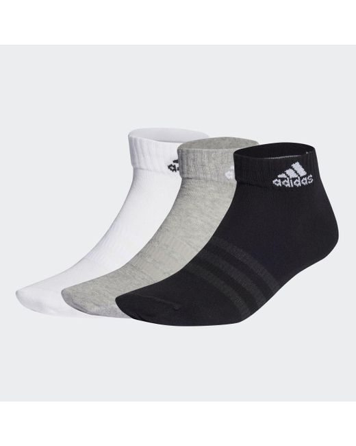 Adidas Blue Thin And Light Ankle Socks 3 Pairs