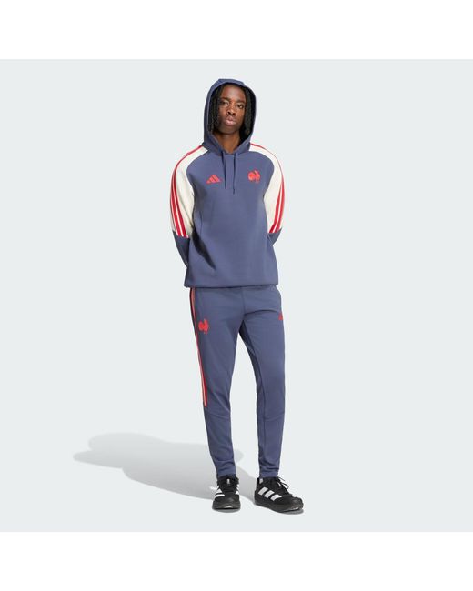 Adidas Blue France Rugby Hoodie for men