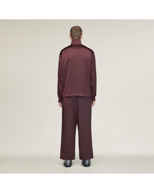 Adidas Red Y-3 Satin Gradient 3 Stripes Track Top