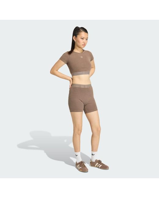 Adidas Natural Essentials Rib Tights 1/4 Washed