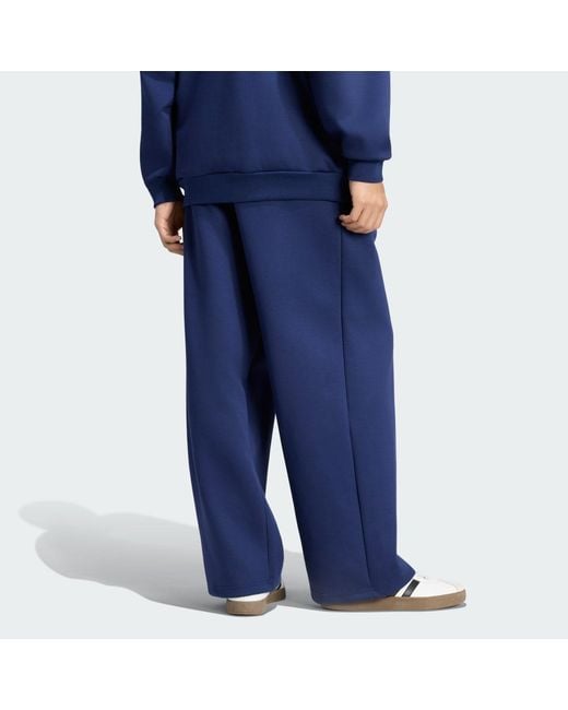 Adidas Blue Soft Lux Winter Knit Straight Leg Joggers for men