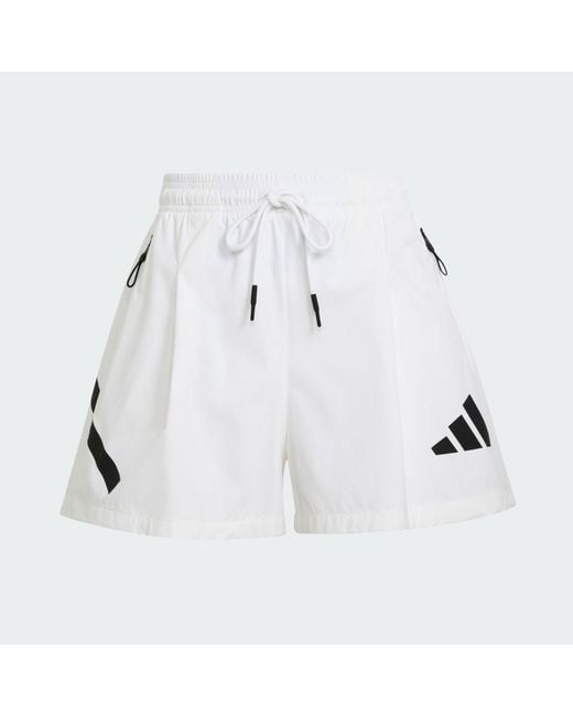 Adidas White Lifestyle Z. N.E. Woven Short Kg8538