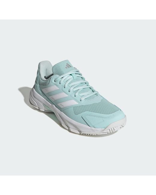 Adidas Blue Courtjam Control 3 Tennis Shoes