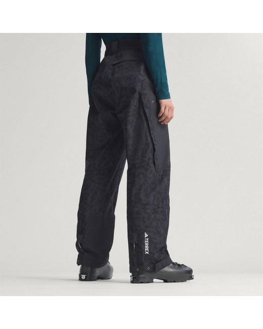 Adidas Blue Terrex Techrock Hybrid Primeknit Climaproof+ Tracksuit Bottoms for men