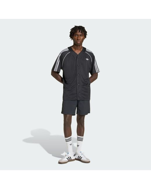 Adidas Black Adicolor Baseball Jersey for men