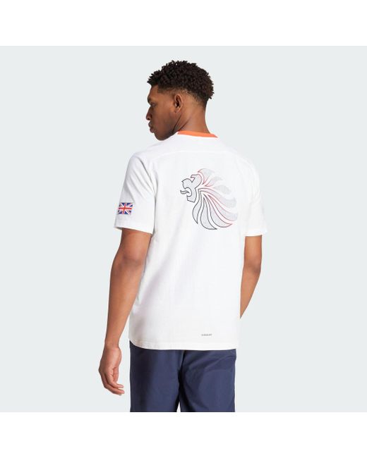 Adidas White Team Gb Z.N.E. T-Shirt for men