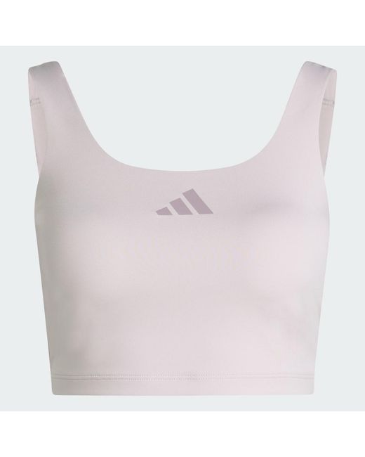 Adidas Gray Power Light Support Bra Tank Top