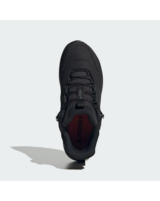 Adidas Black Terrex Anylander Leather Mid Climaproof Hiking Shoes for men