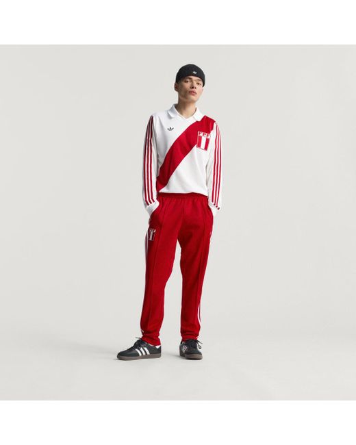 Adidas Red Peru Track Pants for men