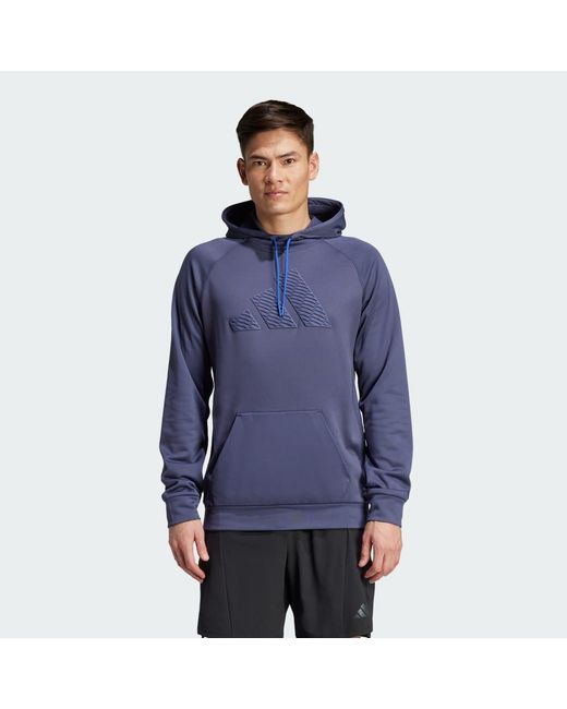 Adidas Blue Game And Go Training Hoodie for men