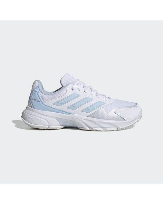 Adidas Blue Courtjam Control 3 Tennis Shoes