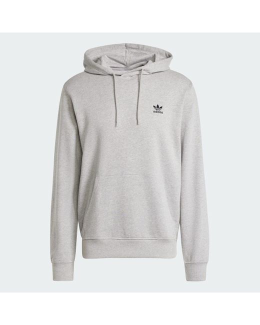 Adidas Gray Trefoil Essentials Hoodie for men