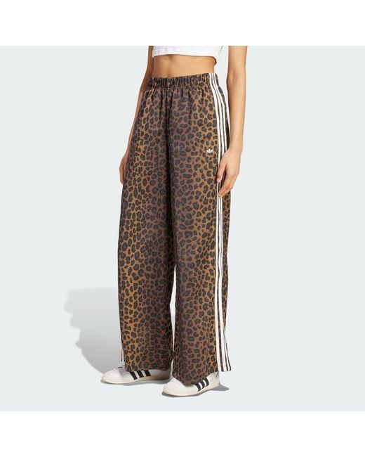 Adidas Brown Originals Wide Leg Satin Joggers