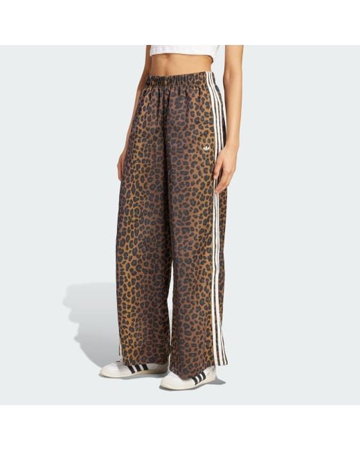 Adidas Brown Originals Wide Leg Satin Joggers