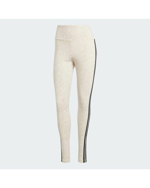 Adidas Originals Natural Snakeskin Allover Print Leggings