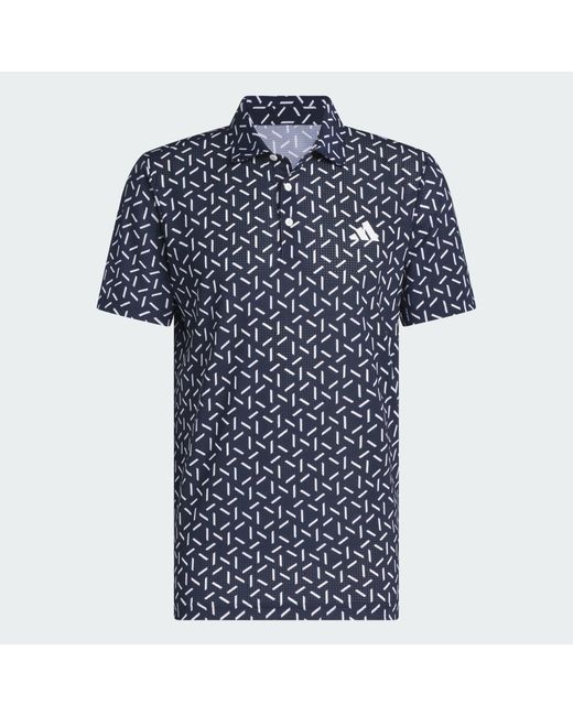 Adidas Blue Ultimate365 Mesh Print Climacool Polo Shirt for men