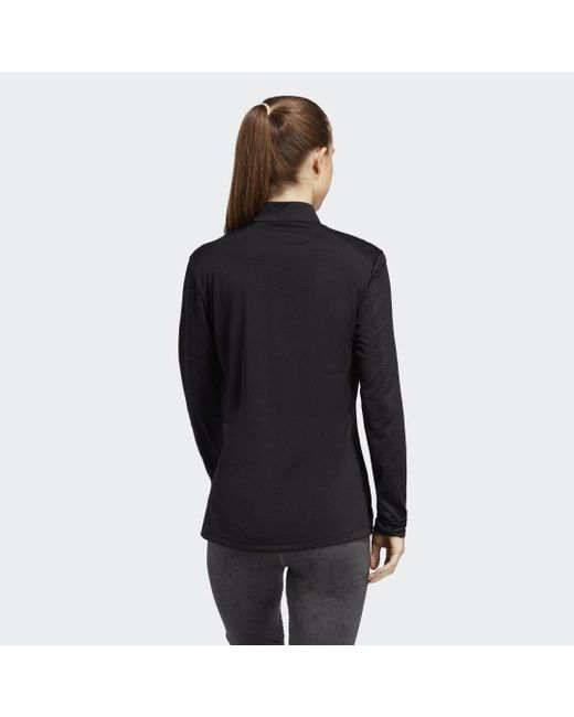 Adidas Originals Black Terrex Multi Half-zip Long Sleeve Long-sleeve Top