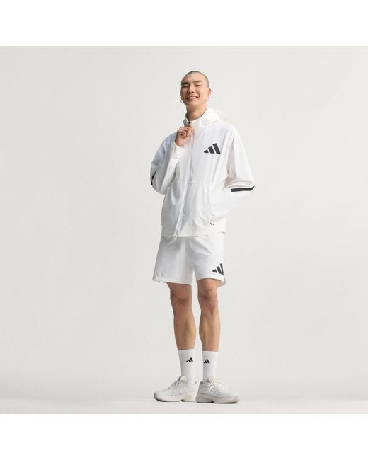 Adidas White Z.N.E. Woven Track Top for men