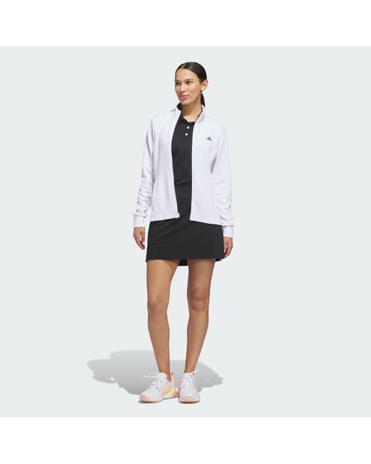Giacca Con Zip Completa E Texture Performance di Adidas in White