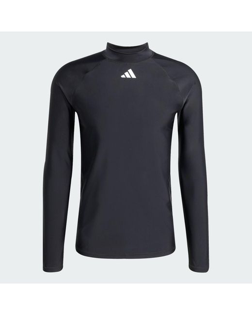 Adidas Blue Swimming & Lifestyle Long Sleeves Rashguard Jl5994 for men